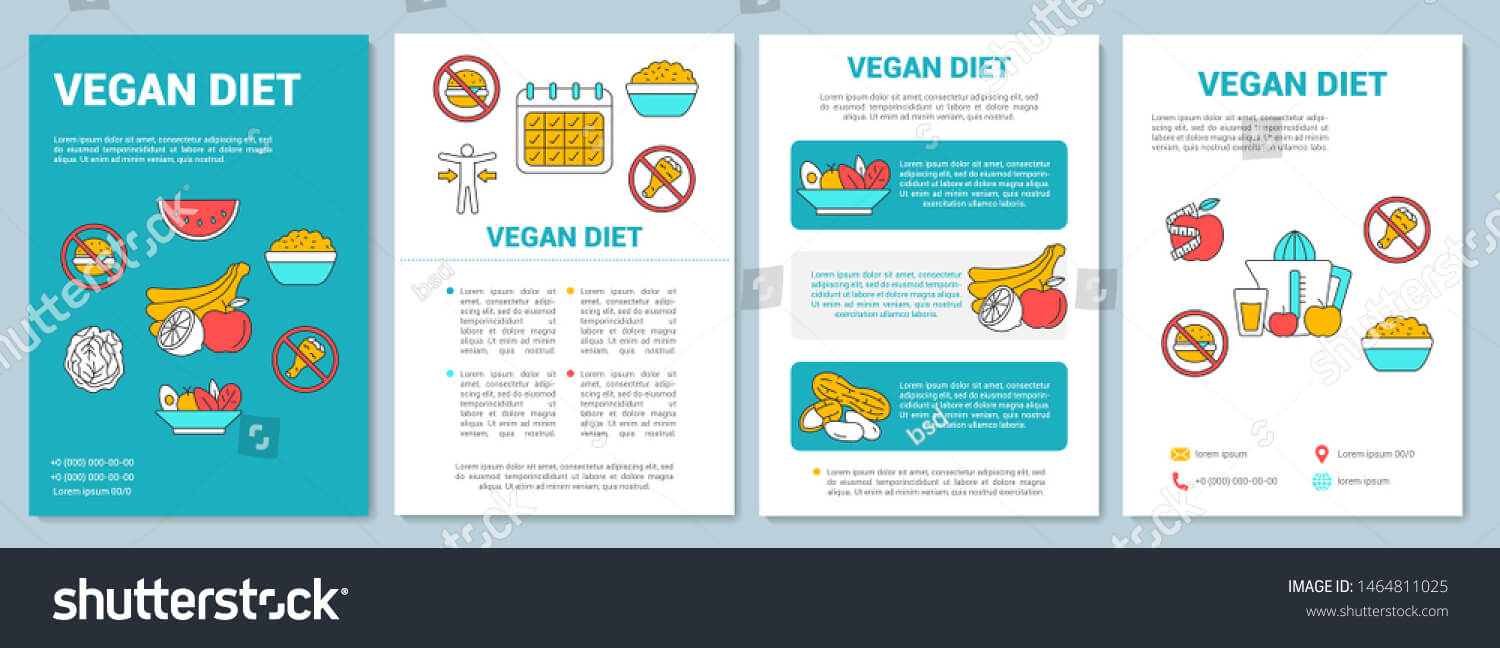 Vegetarian Diet Brochure Template Layout Organic Stock Intended For Nutrition Brochure Template