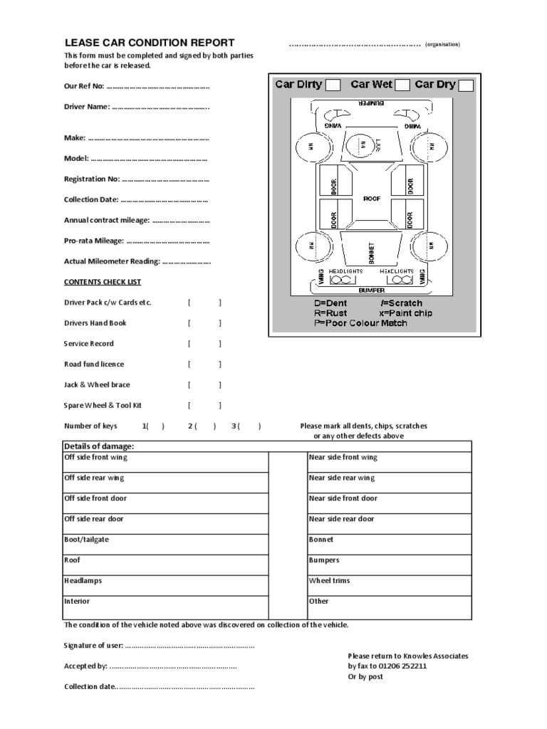 Vehicle Condition Report Form - 2 Free Templates In Pdf Throughout Truck Condition Report Template