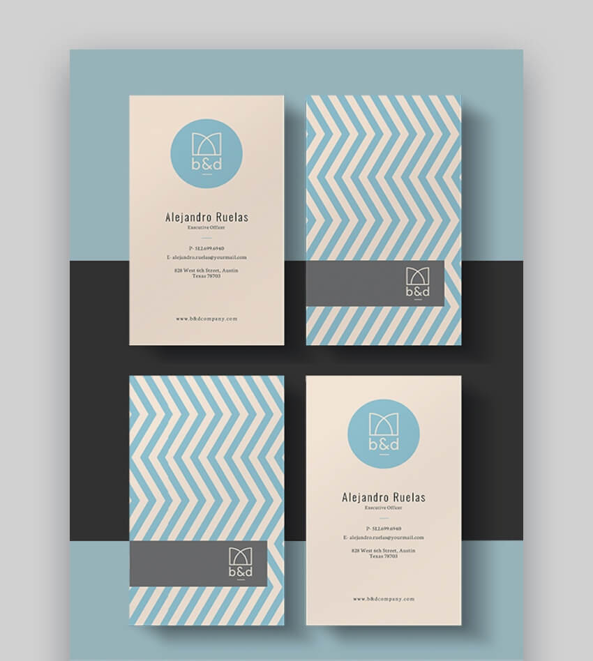 Vertical Business Card Template Word – Busi In Plain Business Card Template Word