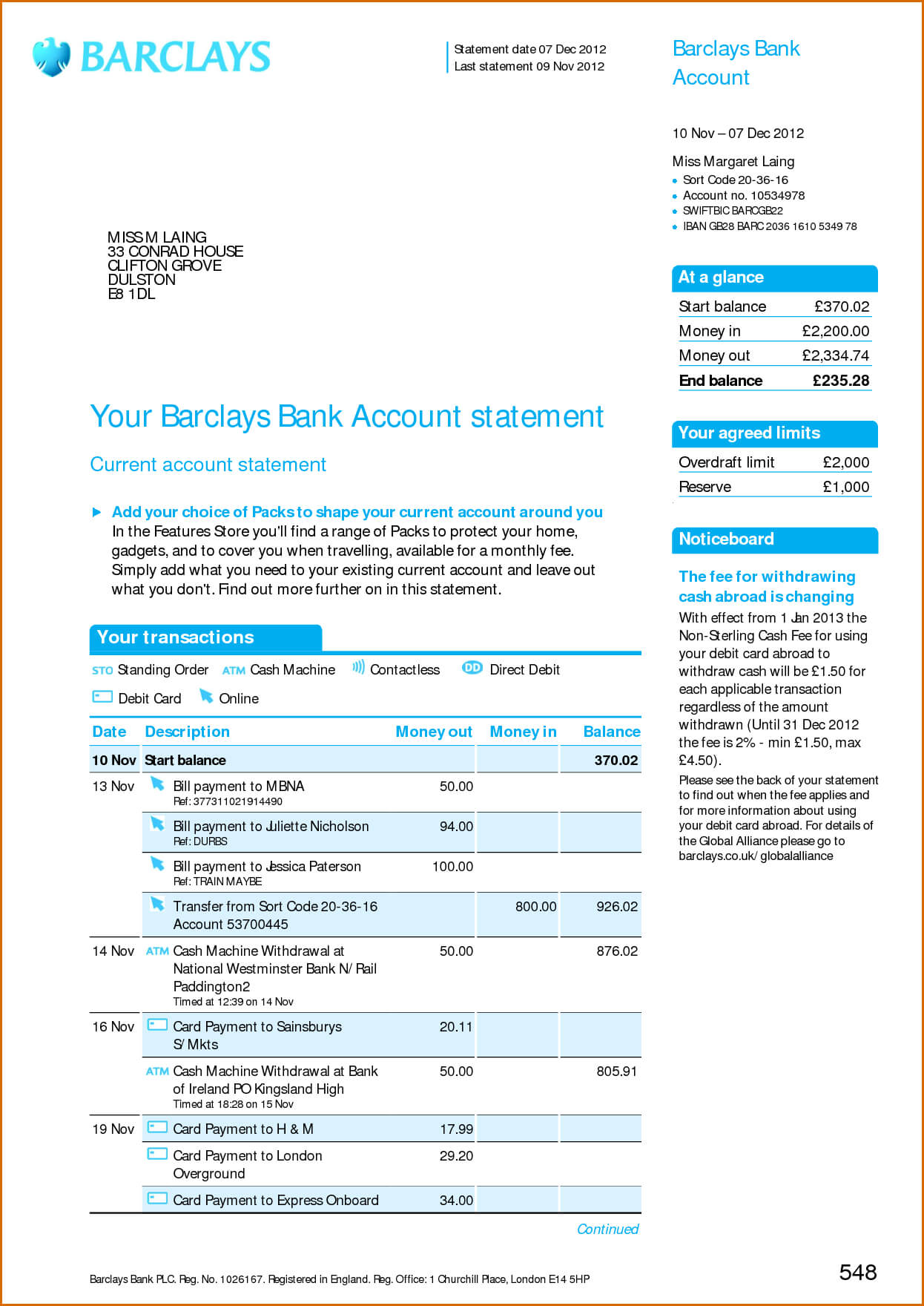 Viewing Gallery For – Bank Account Statement In 2020 Throughout Credit Card Statement Template Excel