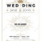 Vintage Wedding Invitation Card A5 Size Frame Layout Print Template Within Wedding Card Size Template