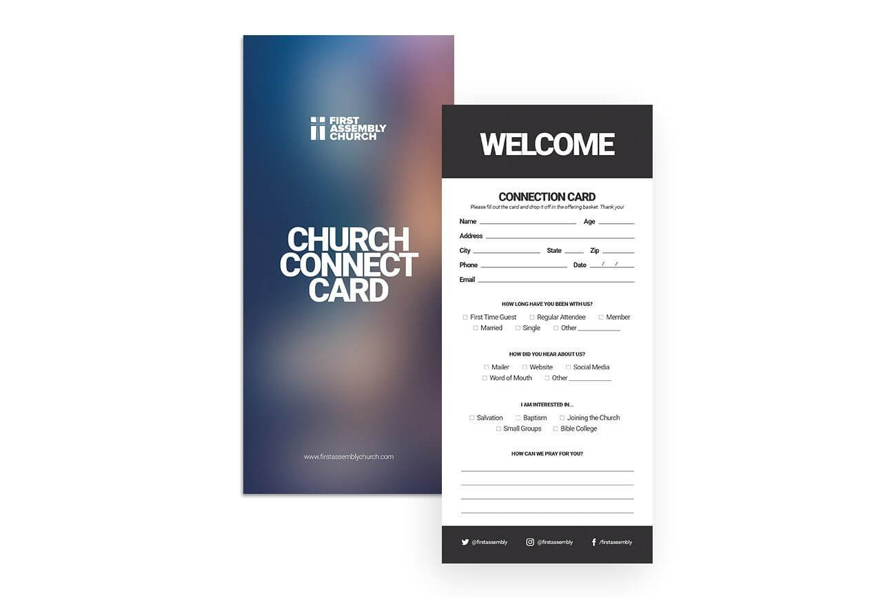 Visitors Connection Cardchurch Resources Depot On Throughout Church Visitor Card Template Word
