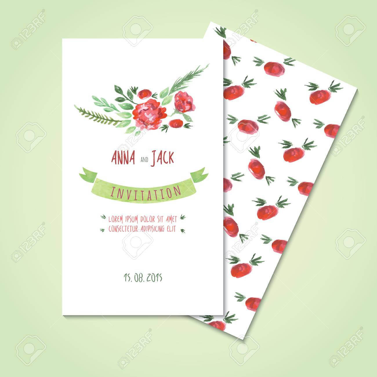 Watercolor Card Templates For Wedding Invitation Save The Date.. Pertaining To Save The Date Cards Templates