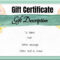 Watercolor Gift Certificate Template | Gift Certificate With Regard To Massage Gift Certificate Template Free Printable
