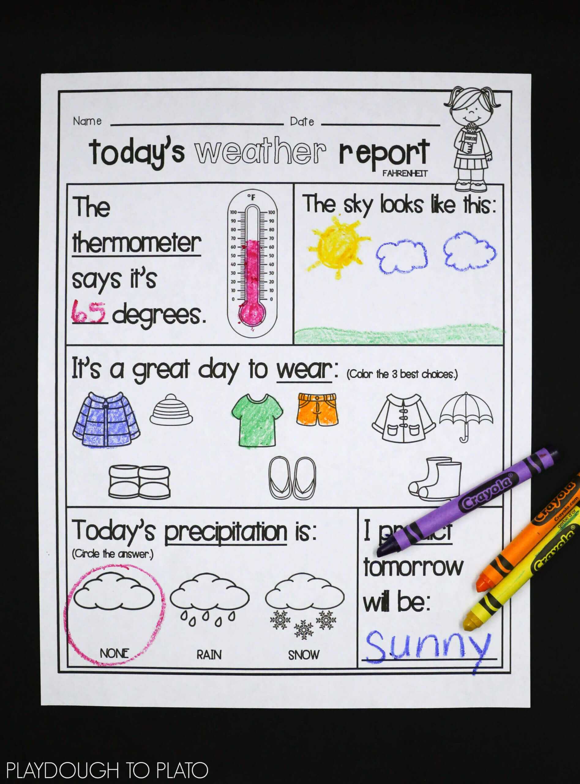 Weather Activity Pack | Teaching Weather, Weather Intended For Kids Weather Report Template