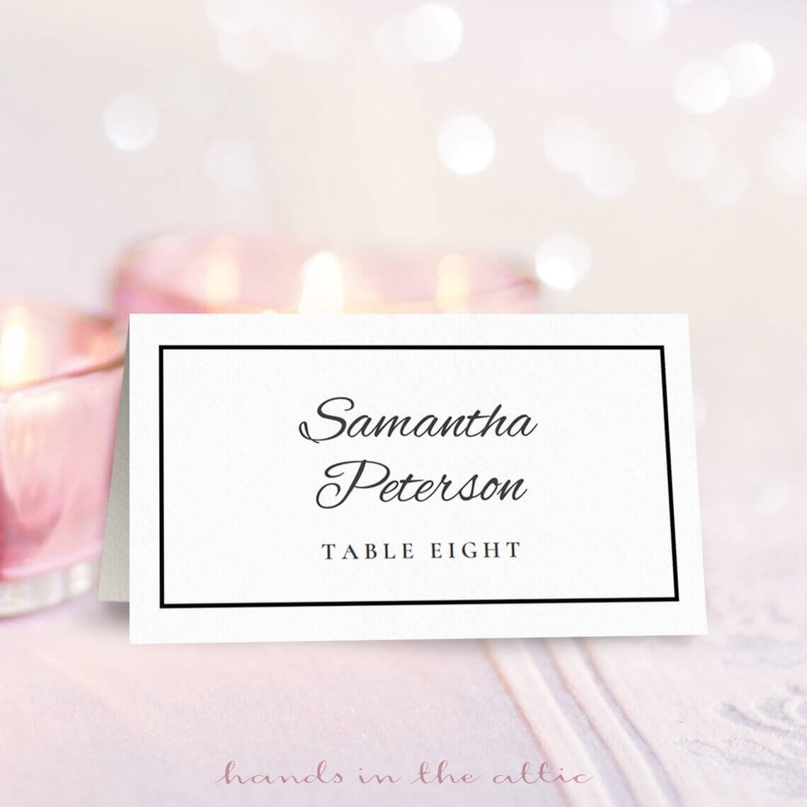 Wedding Place Card Template | Printable Place Cards, Place Throughout Table Name Cards Template Free