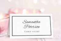 Wedding Place Card Template | Printable Place Cards, Place with regard to Free Place Card Templates Download