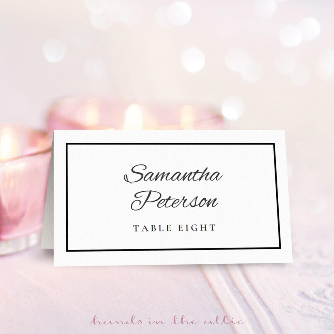 Wedding Place Card Template | Printable Place Cards, Place With Regard To Place Card Template 6 Per Sheet