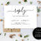 Wedding Rsvp Cards, Wedding Reply Attendance Acceptance for Acceptance Card Template