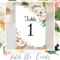 Wedding Table Number Cards Blush Florals Edit Online Inside Table Number Cards Template