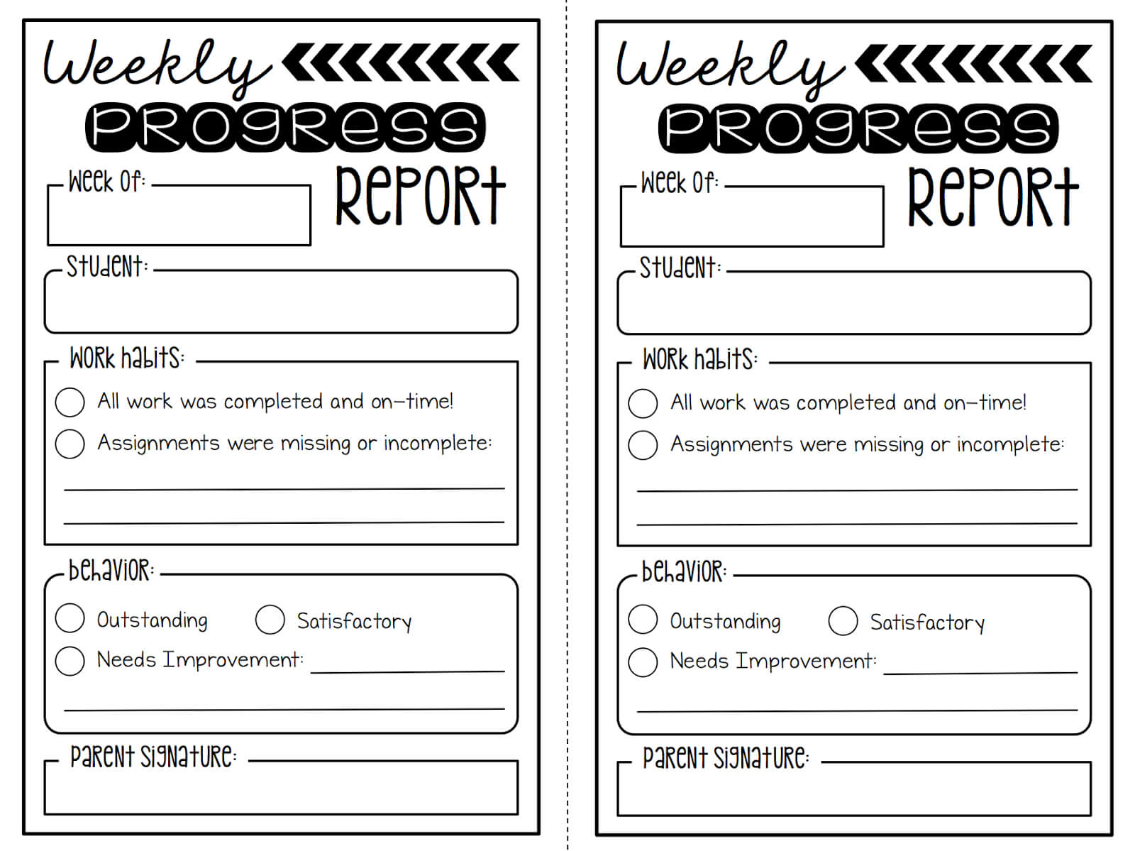 Weekly Behavior Report Template ] – Search Results For For Daily Behavior Report Template