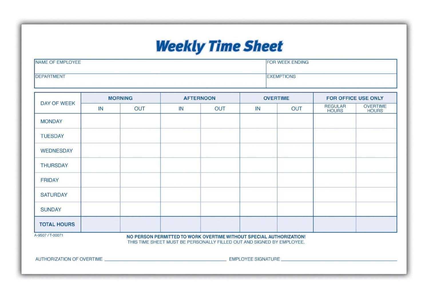 Weekly Employee Time Sheet | Time Sheet Printable, Timesheet In Weekly Time Card Template Free