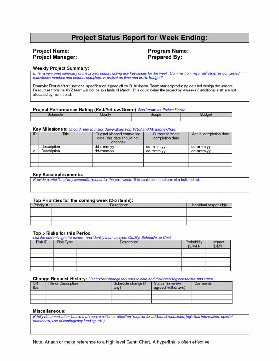 Weekly Eport Template Awesome Status Templates Free Download With Weekly Manager Report Template