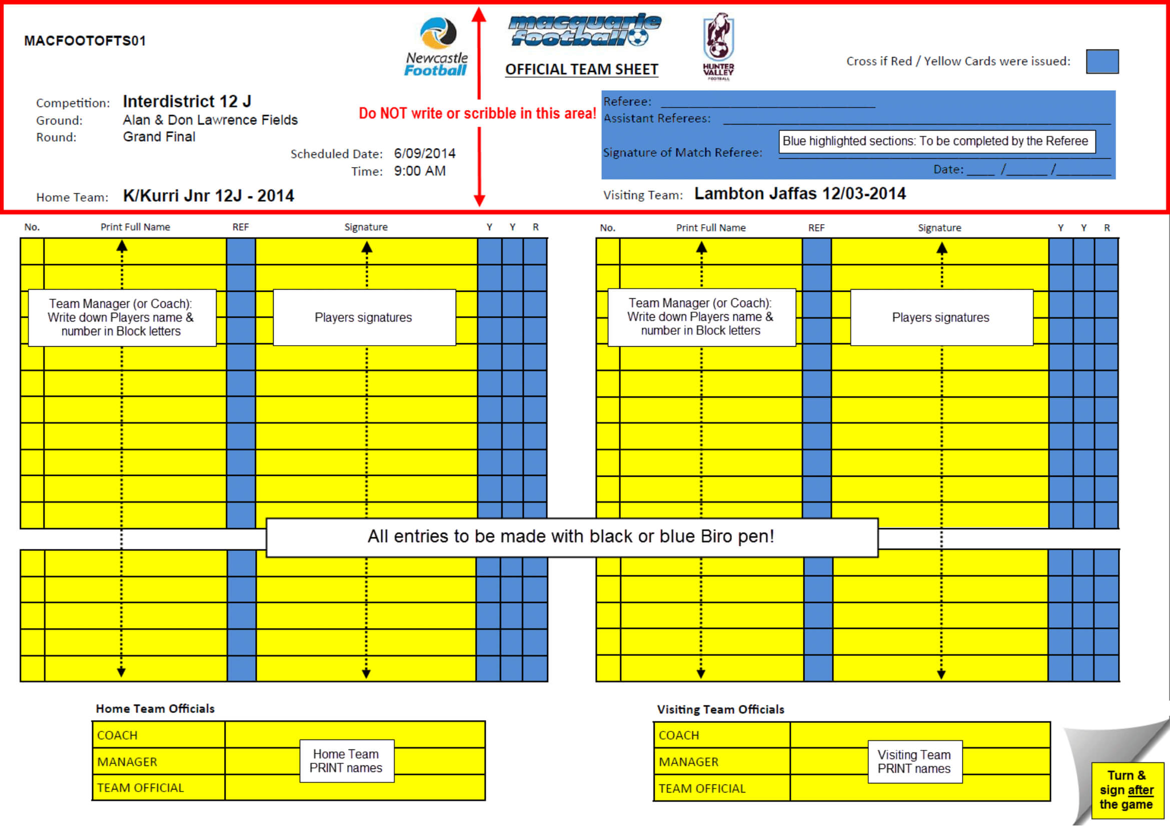 What Do The Referees Write During The Matches? – Sports Inside Football Referee Game Card Template