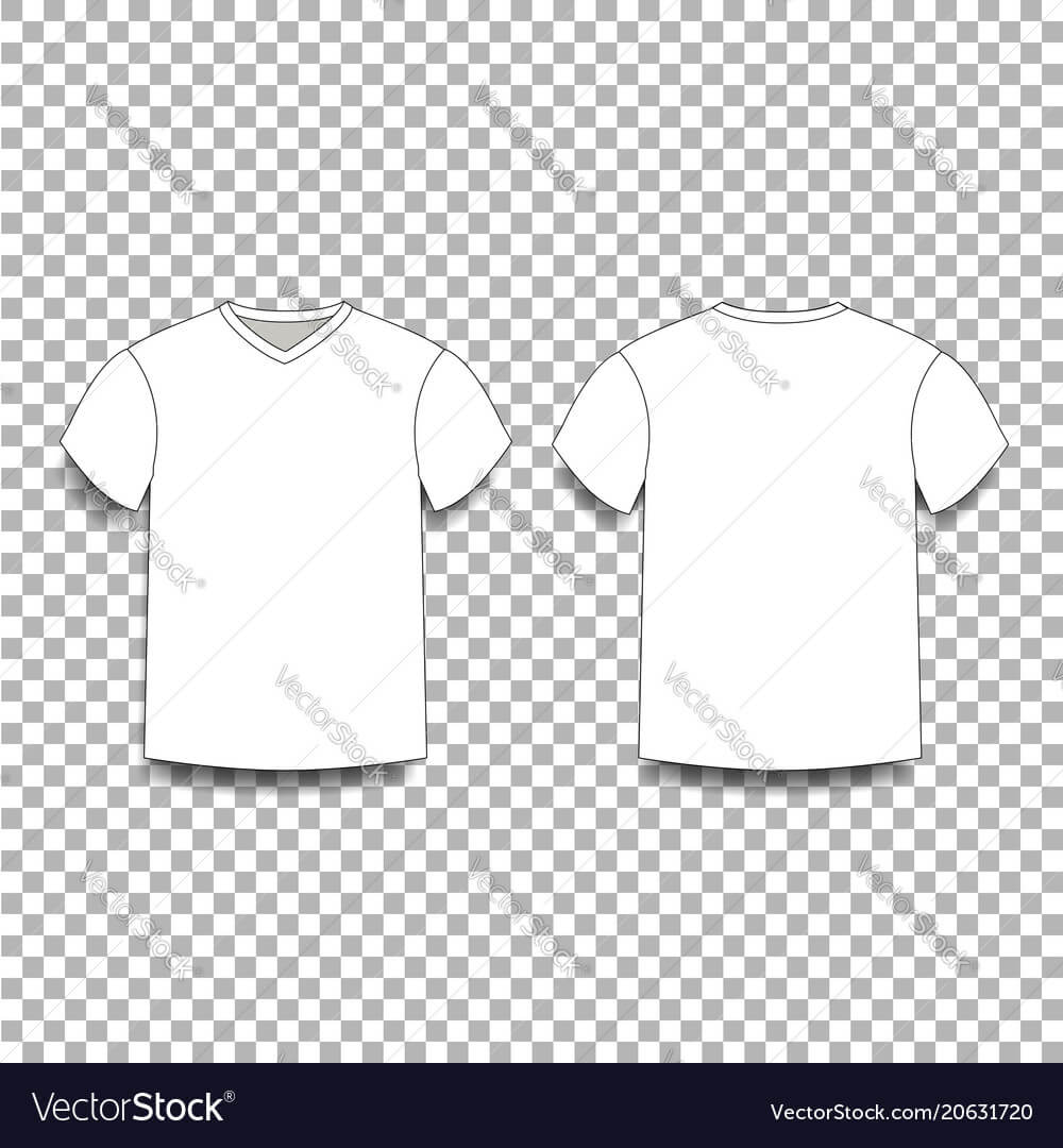 White Men S T Shirt Template V Neck Front And For Blank V Neck T Shirt Template