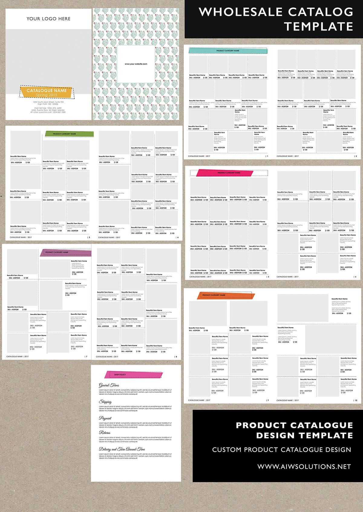 Wholesale Catalog Template Id06 | Catalogue Design Templates With Catalogue Word Template
