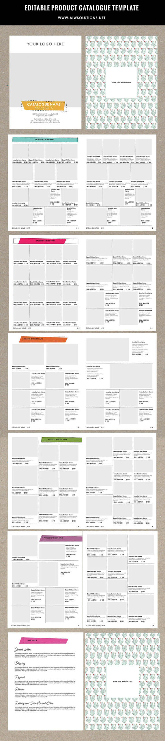 Wholesale Catalog Template Id06 | Product Catalog Template Within Magazine Template For Microsoft Word