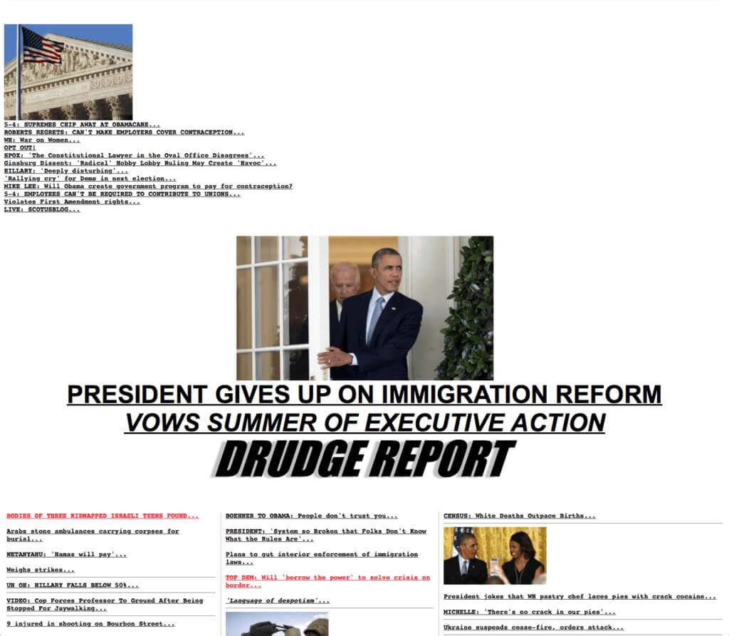 Why Drudge Report Remains The Best Designed News Website Of Within Drudge Report Template