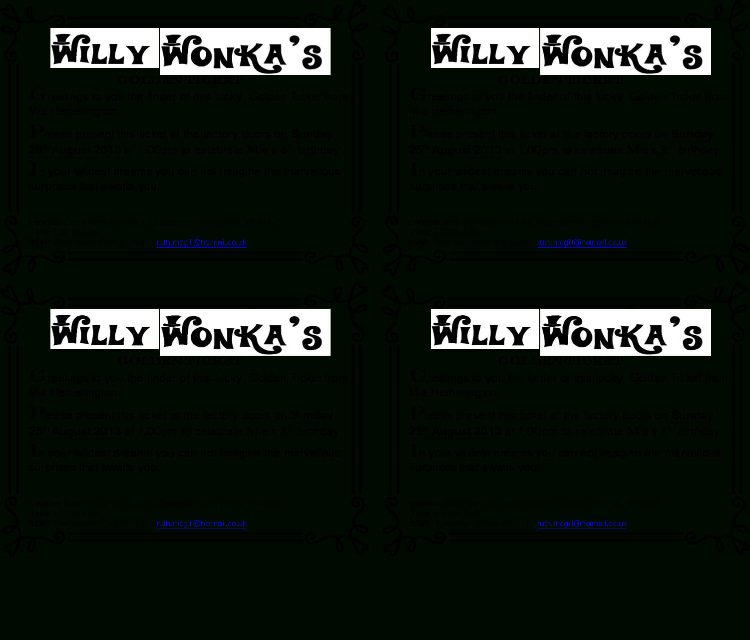 Willy Wonka Golden Ticket Template Free ] – Willy Wonka S Within Blank Parking Ticket Template