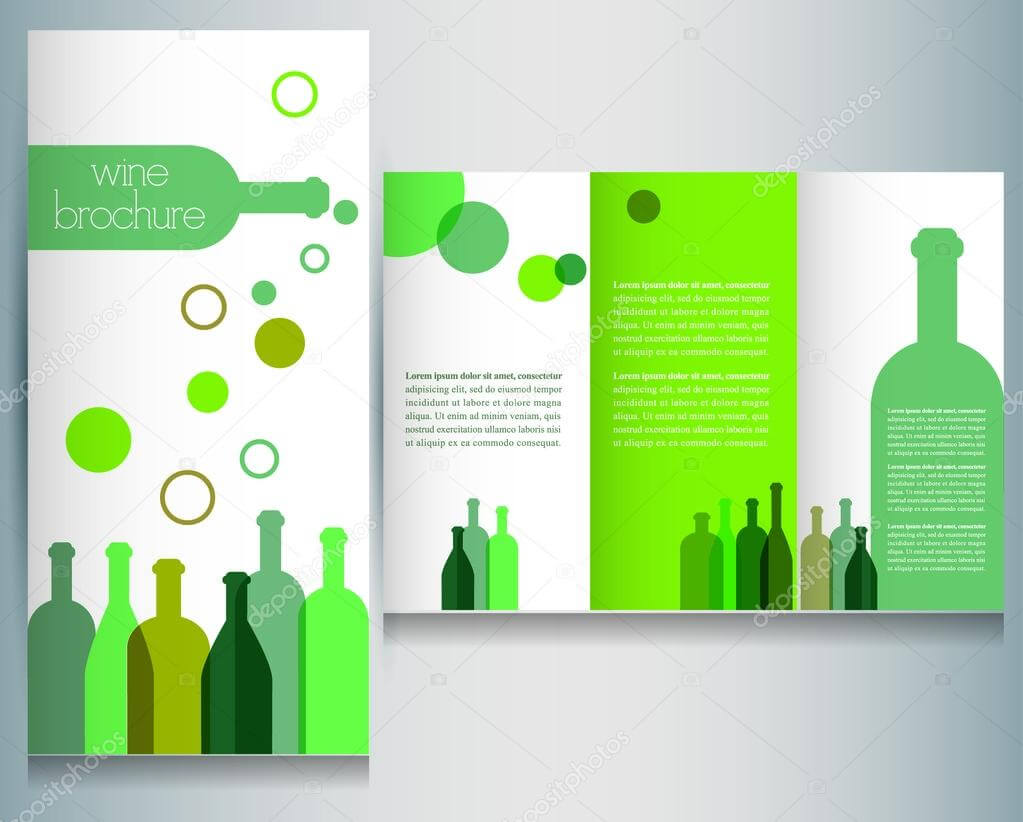 Wine Brochure | Wine Brochure Design Template — Stock Vector With Regard To Wine Brochure Template