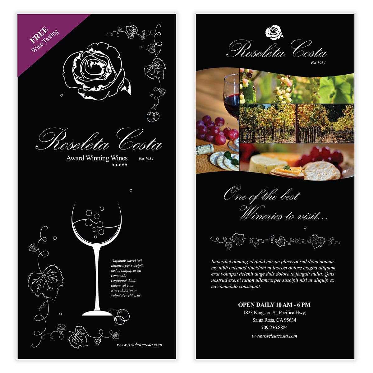 Wine Flyer Template 03 | Flyer Template, Wine, Templates Regarding Wine Brochure Template