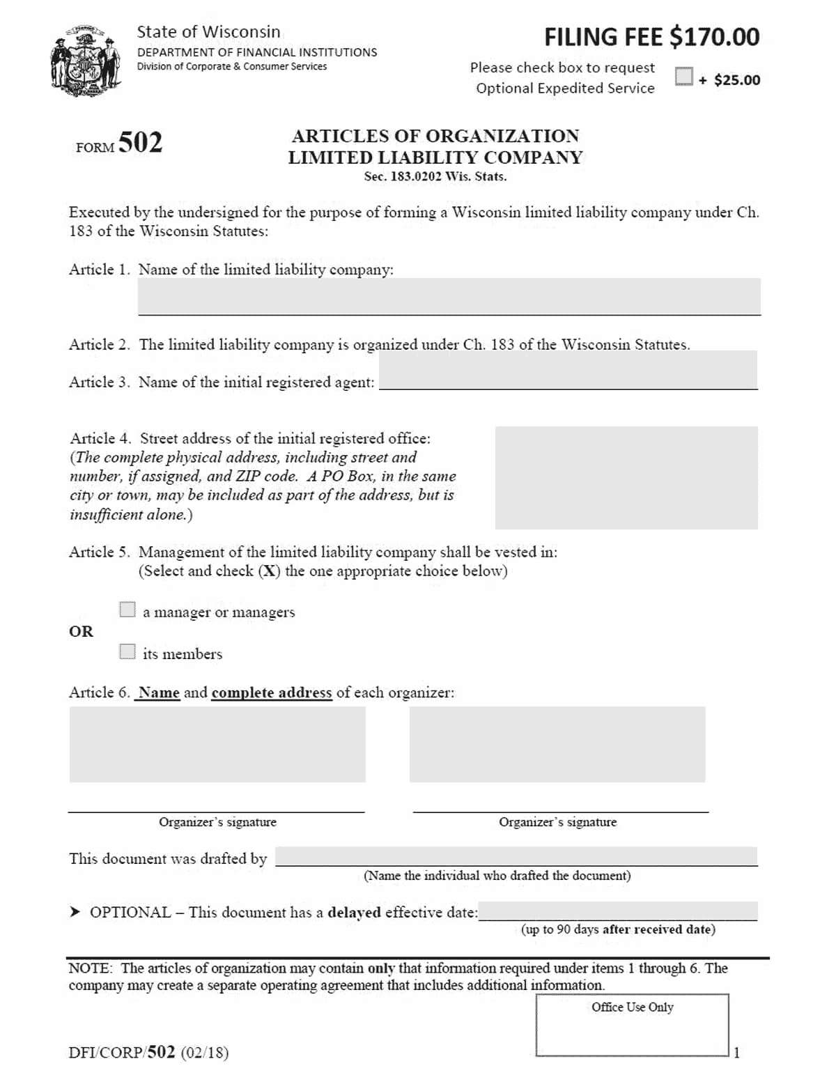 Wisconsin Llc – How To Form An Llc In Wisconsin Pertaining To Llc Annual Report Template