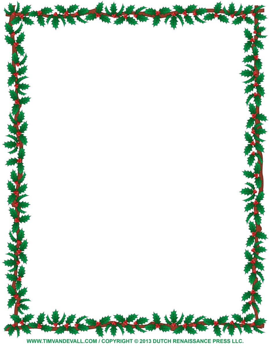 Word Document Free Christmas Border Clipart For Christmas Border Word Template