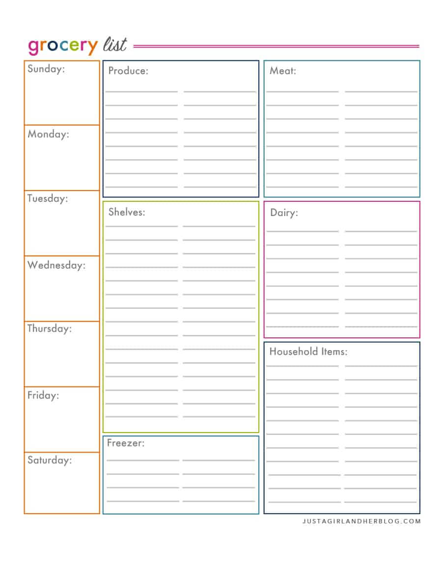 Word Grocery List Template – Zimer.bwong.co With Blank Checklist Template Pdf