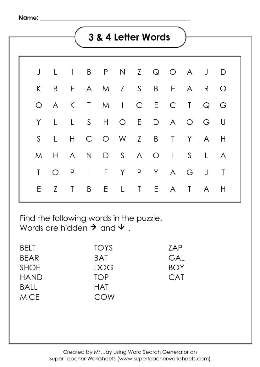 Word Search Puzzle Generator Throughout Making Words Template