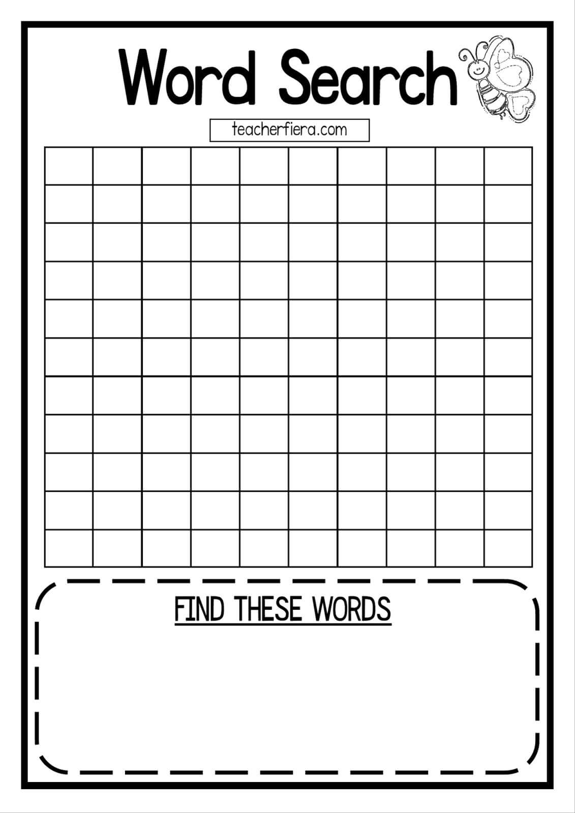 free word search maker printable