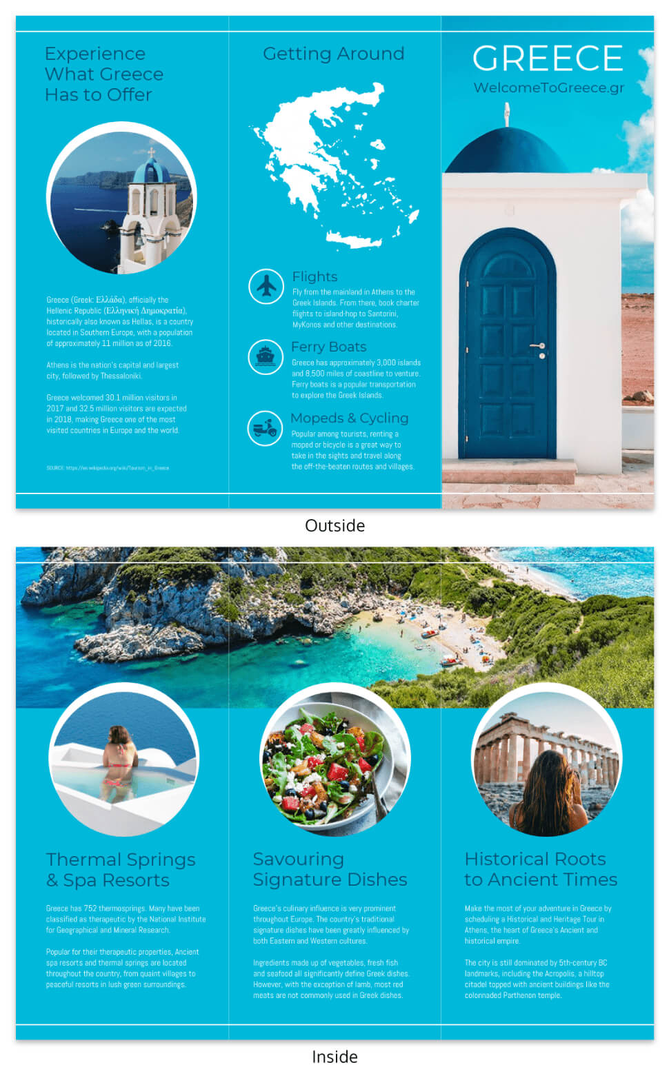 World Travel Tri Fold Brochure Throughout Island Brochure Template