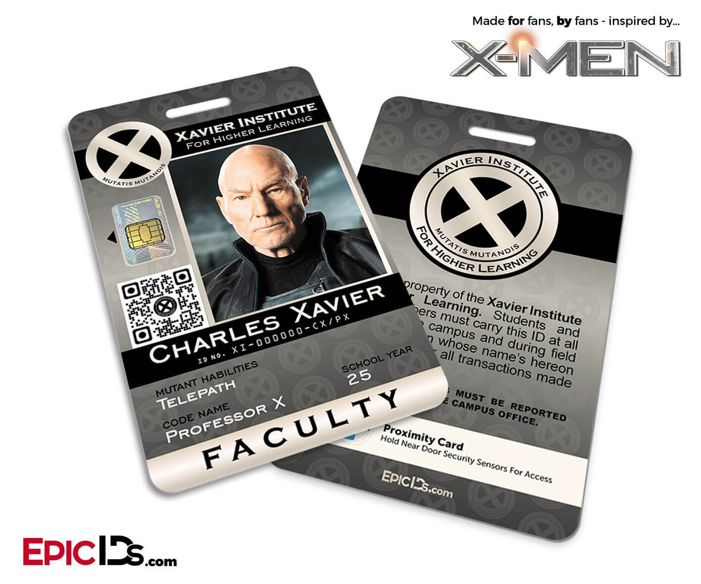 Xavier Institute For Higher Learning 'x Men' Faculty Id Card Inside Mi6 Id Card Template