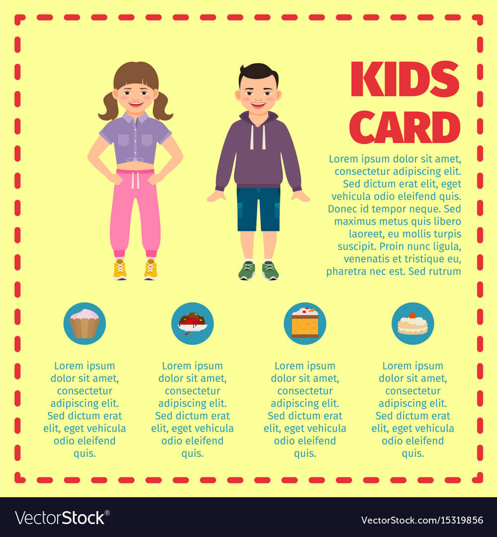 Yellow Kids Card Infographic Template L Pertaining To Id Card Template For Kids