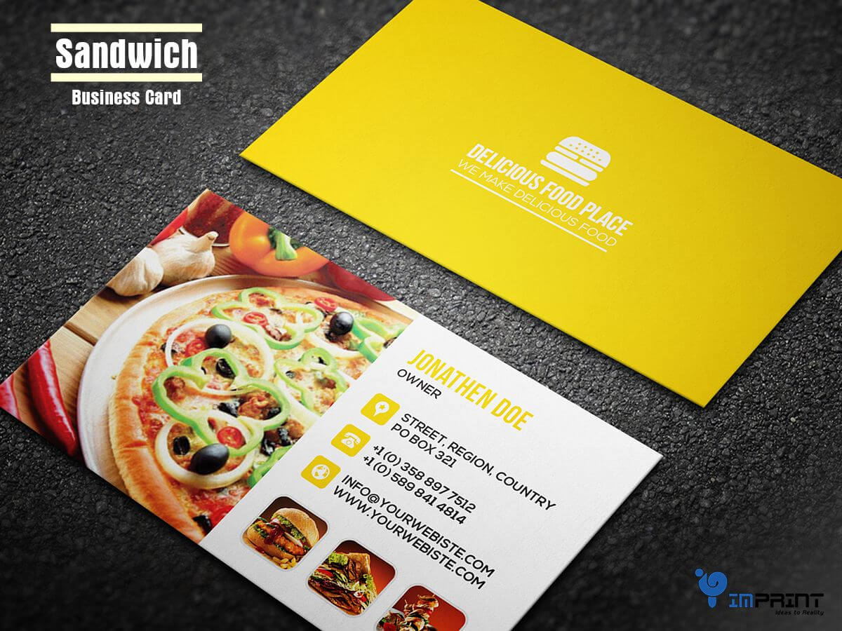 You Must Be Thinking What Is Sandwich Business Card? It's Intended For Food Business Cards Templates Free